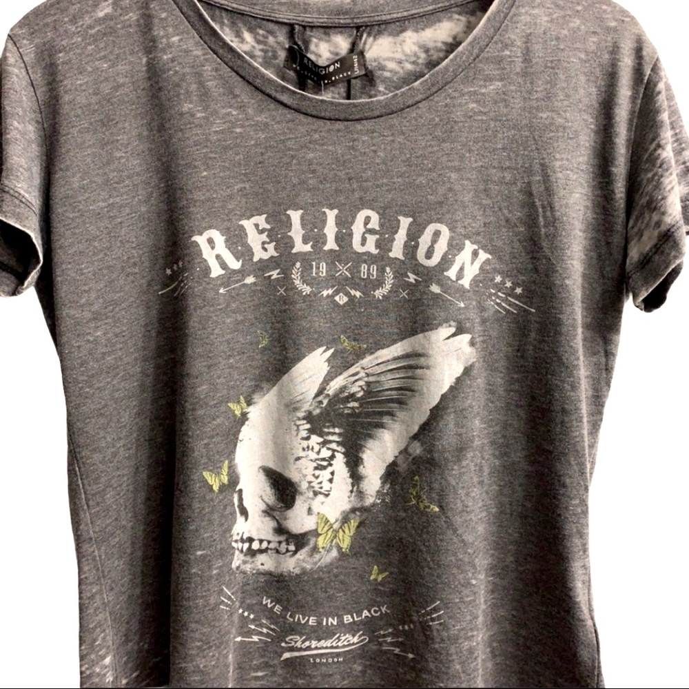 RELIGION Brand Women’s NWT Graphic Tshirt Size L,